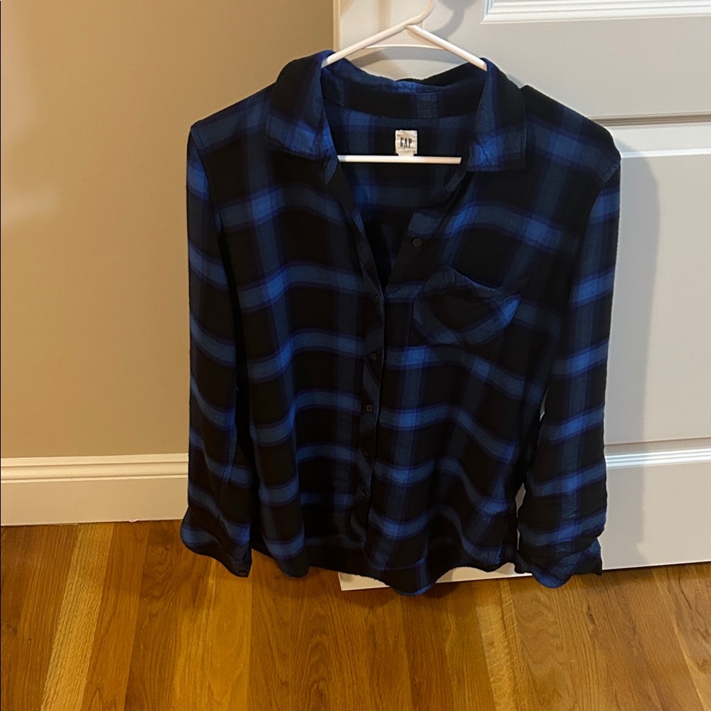 Blue plaid shirt GAP